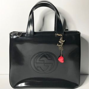 💠AUTH VINTAGE GUCCI PATENT SATCHEL💠